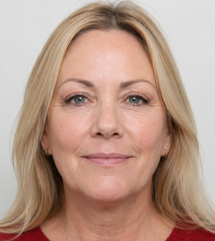 Botox before photo showing natural upper lip position before lip flip treatment at Fix Studios Cincinnati Mason OH.